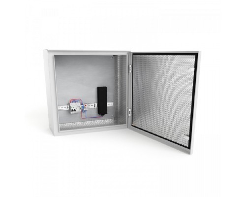 [Шкаф телекоммуникационный, стойка] NTSS Шкаф настенный климатический NTSS WT 18U (ШхВхГ) 600x970x500 мм, 4 профиля 19, с обогревом 150W, IP55, серый RAL 7035 NTSS-WT18U6050H150IP55