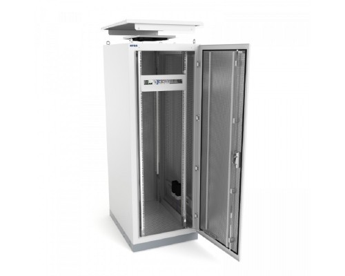 [Шкаф телекоммуникационный, стойка] NTSS Шкаф напольный климатический NTSS RT 42U (ШхВхГ) 600x2175x800 мм, 4 профиля 19, с обогревом 400W и вентиляцией, IP55, серый RAL 7035 NTSS-RT42U6080H400VIP55