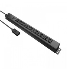 NTSS Блок распр.питания NTSS, Basic, 1ф16А, 3.7кВт, 1 гидр.авт., (16)С13, сталь, 3м каб., вил. IEC 60320 C20 NTSS-PDU-KB2116-3C20