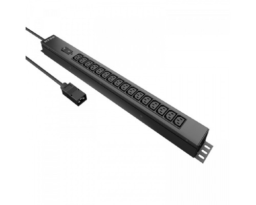 [Аксессуар] NTSS Блок распр.питания NTSS, Basic, 1ф16А, 3.7кВт, 1 гидр.авт., (16)С13, сталь, 3м каб., вил. IEC 60320 C20 NTSS-PDU-KB2116-3C20