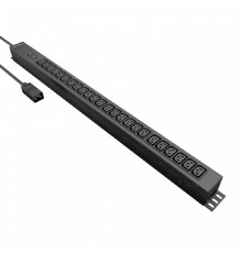 NTSS Блок распр.питания NTSS, Basic, 1ф16А, 3.7кВт, 1 гидр.авт., (24)С13, сталь, 3м каб., вил. IEC 60320 С20 NTSS-PDU-KB2124-3C20