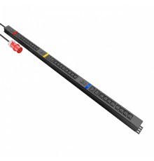 NTSS Блок распр.питания NTSS, Basic, 3ф16А, 11кВт, 3 гидр.авт., (24)С13, (6)С19, сталь, 3м каб., вил. IEC 60309 NTSS-PDU-KB412406-3015