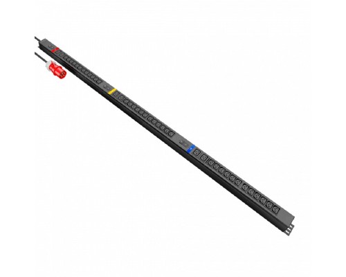 [Аксессуар] NTSS Блок распр.питания NTSS, Basic, 3ф16А, 11кВт, 3 гидр.авт., (36)С13, (6)С19, сталь, 3м каб., вил. IEC 60309 NTSS-PDU-KB413606-3015