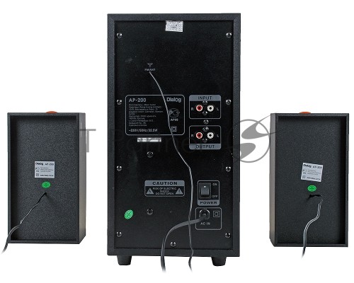 Колонки Dialog Progressive AP-200 BLACK { 2.1, 30W+2*15W RMS, USB+SD reader }
