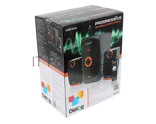 Колонки Dialog Progressive AP-200 BLACK { 2.1, 30W+2*15W RMS, USB+SD reader }