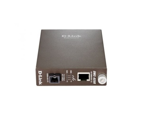 [Сетевое оборудование] D-Link DMC-920T/B10A WDM медиаконвертер с 1 портом 10/100Base-TX и 1 портом 100Base-FX с разъемом SC (ТХ: 1550 нм; RX: 1310 нм) для одномодового оптического кабеля (до 20 км)