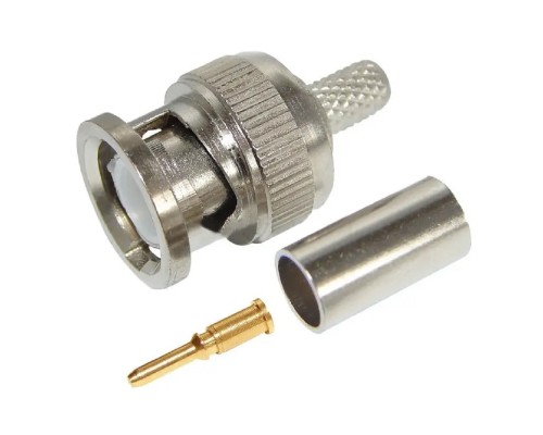 [Разъемы, Проходные адаптеры, Вставки] Rexant (05-3001) Разъем BNC штекер RG-58 обжим ( Упаковка 100 шт )