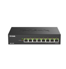 D-Link DMS-108P/A1A Неуправляемый коммутатор с 8 портами 100/1000/2.5GBase-T (8 портов PoE 802.3af/at/bt, PoE-бюджет 230 Вт)