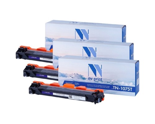 [Расходные материалы] Картридж NVP совместимый NV-TN-1075T-SET3 для Brother HL-1110R/ HL-1112R/ DCP-1510R/ DCP-1512R/ MFC-1810R/ MFC-1815R/ HL-1210WR/ HL-1212WR/ DCP-1610WR/ DCP-1612WR/ MFC-1912WR (1000k) (3 шт)