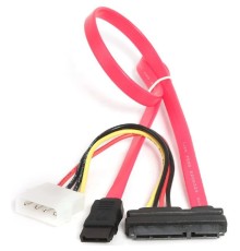 Cablexpert  Кабель Combo SATA, Molex 4pin(M)+Sata 7pin(M) / Sata 15pin+7pin(F), медн.проводник, пакет (CC-SATA-C1-N)