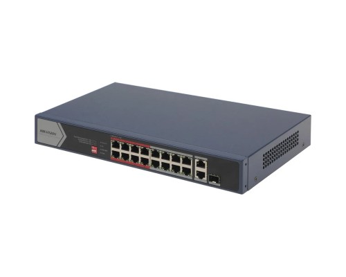 [Коммутаторы] HIKVISION DS-3E0318P-E/M(C) 17x100Mb 1SFP 16PoE+ 135W неуправляемый