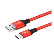 Кабель USB2.0 Hoco AM/Type-C, 3А, X14, 1м, красный, коробка