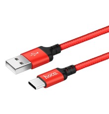 Кабель USB2.0 Hoco AM/Type-C, 3А, X14, 1м, красный, коробка