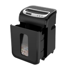 Cactus Шредер CS-SH-G6 черный/серебристый (секр.P-5)/фрагменты/16лист./30лтр./скрепки/скобы/пл.карты