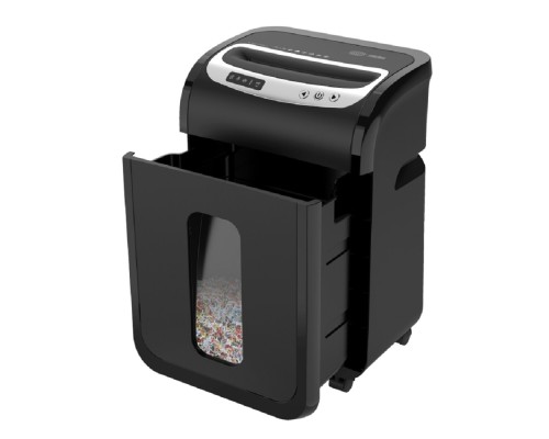 [CACTUS Уничтожители документов] Cactus Шредер CS-SH-G6 черный/серебристый (секр.P-5)/фрагменты/16лист./30лтр./скрепки/скобы/пл.карты