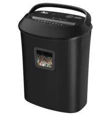 Cactus Шредер CS-SH-P8 черный (секр.P-4)/фрагменты/12лист./25лтр./скрепки/скобы/пл.карты/CD