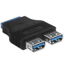 Espada Переходник с материнской платы Ei20U32, 20pin female на 2 порта USB 3.0 female (Ei20U32) (45366)