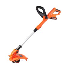 PATRIOT PT 238 Li Триммер аккумуляторный [250205238] { платформа UES, ширина кош. 30см, АКБ 1,5Ач и ЗУ1,0А, леска 1,6 мм,  D-образная рукоятка, телескоп, наклон головки, скоба защиты растений }