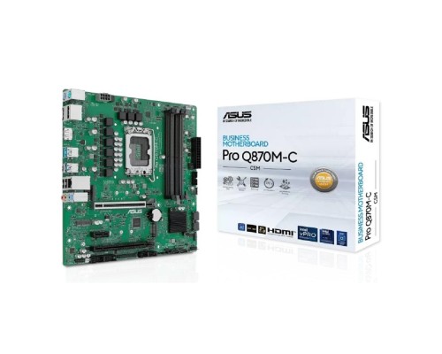 [Материнская плата] ASUS PRO Q870M-C-CSM (Socket 1851, mATX, 4xDDR5, 2xDP/HDMI, 1xPCIe 4.0x16,/1xPCIe 3.0, 1xLAN, 4xSATA 6Gb/s, 2xM.2, 1xM.2 E key, 3xUSB 3.2, 2xUSB 2.0, 2xPS/2)