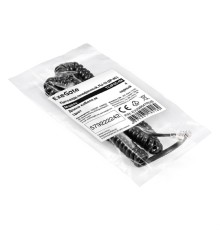 Exegate EX298647RUS Патч-корд телефонный ExeGate TC4P4C-4M (шнур для телефонной трубки, витой, RJ-10 (4P-4C), 4м, черный)
