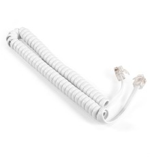 Exegate EX298649RUS Патч-корд телефонный ExeGate TC4P4C-2M-W (шнур для телефонной трубки, витой, RJ-10 (4P-4C), 2м, белый)