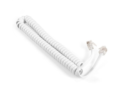[Коммутационный шнур] Exegate EX298649RUS Патч-корд телефонный ExeGate TC4P4C-2M-W (шнур для телефонной трубки, витой, RJ-10 (4P-4C), 2м, белый)