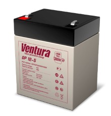 АКБ Ventura GP 12-5    12V/5Ah {S63 (F2), ДхШхВ 91х70х107мм, 1.56кг, срок службы 6-9 лет}