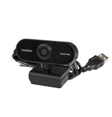 ExeGate Stream C925 Full HD (2Мп, 1920х1080, 1080P, 30fps, поддержка H.264, фиксированный фокус, 4-линзовый объектив, микрофон с шумоподавлением, универсальное крепление, USB, кабель 1,5 м