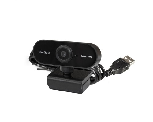 [веб камеры ] ExeGate Stream C925 Full HD (2Мп, 1920х1080, 1080P, 30fps, поддержка H.264, фиксированный фокус, 4-линзовый объектив, микрофон с шумоподавлением, универсальное крепление, USB, кабель 1,5 м
