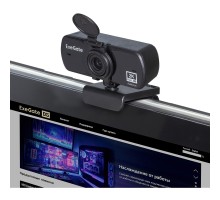 ExeGate Stream C940 Wide 2K AF (4Мп, 2560x1440, 30fps, H.264, автоматический фокус, защитная шторка, широкоугольный 4-линзовый (стекло) объектив 89°, микрофон с шумоподавлением, универсальное креплени
