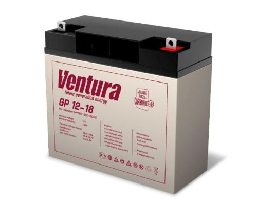 [АКБ Ventura] АКБ Ventura GP 12-18 12V/18Ah {G5, ДхШхВ 182х77х166мм, 5.15кг, срок службы 6-9 лет}