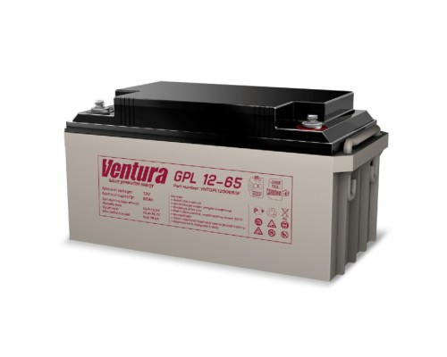 [АКБ Ventura] АКБ Ventura GPL 12-65   12V/71Ah {F6, ДхШхВ 350х167х173мм, 20.6кг, срок службы 12 лет}