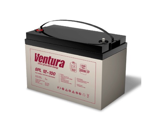 [АКБ Ventura] АКБ Ventura GPL 12-100 12V/106Ah {F8, ДхШхВ 331х173х222мм, 30кг, срок службы 12 лет}