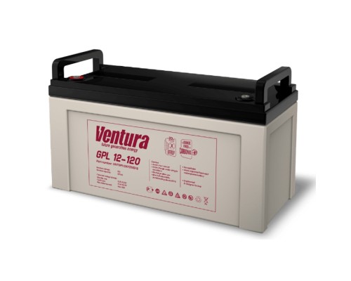 [АКБ Ventura] АКБ Ventura GPL 12-120 12V/133Ah {F8, ДхШхВ 406х173хх237мм, масса 35,40 кг, срок службы 12 лет}