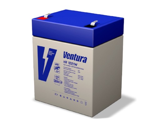[АКБ Ventura] АКБ Ventura HR 1221W 12V/131 Вт/блок {5Ач, S63 (F2), ДхШхВ 90х70х105мм, 1.62кг, срок службы 10 лет}