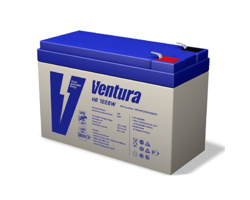 [АКБ Ventura] АКБ Ventura HR 1228W 12V/192 Вт/блок {7.2Ач, S63 (F2), ДхШхВ 151х65х100мм, 2.35кг, срок службы 10 лет}