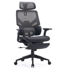 Кресло Cactus CS-CHR-MC01-GYBK серый сиденье черный с подголов. крестов. (1884171)