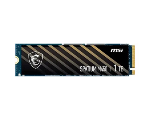 [носитель информации] Твердотельный накопитель SSD MSI M.2 2280 1TB SPATIUM M450 Client  S78-440L0M0-P83, PCIe Gen4x4 with NVMe,  3D TLC, R/ W 3400/ 2500