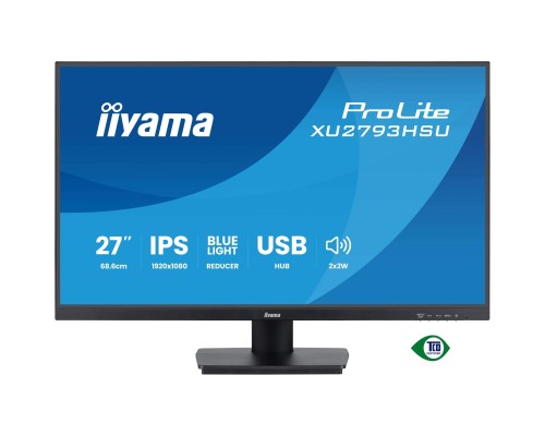[Монитор] LCD IIYAMA 27' XU2793HSU-B7 {IPS 1920х1080 100Hz 1ms 8bit(6bit+FRC) 300cd 178/178 1300:1 HDMI2.0 DisplayPort1.2 2xUSB2.0 2x2W 2x2W VESA}