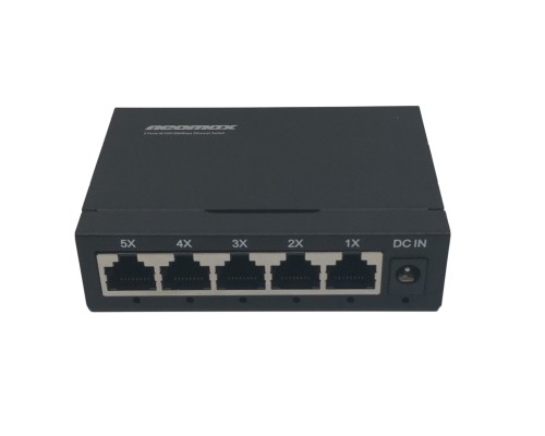 [Неомакс- коммутаторы] NEOMAX неуправляемый коммутатор NMS-105P-1000-S, 5 портов 1000 Mbps, металл