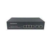 NEOMAX неуправляемый коммутатор NMS-106PoE-100-S, 6 портов 100 Mbps, 4xPoE+, 110W, металл