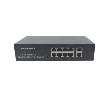 NEOMAX неуправляемый коммутатор NMS-110PoE-1000-S, 10 портов 1000 Mbps, 8xPoE+, 220W, металл