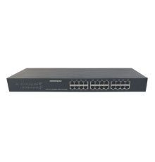 NEOMAX неуправляемый коммутатор NMS-124P-100-SR, 24 порта 100 Mbps, металл Rack