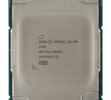 Центральный Процессор Intel Xeon® Silver 4310  12 Cores, 24 Threads, 2.1/3.3GHz, 18M, DDR4-2666, 2S, 120W PULL