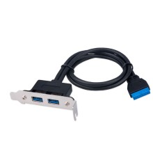 Cablexpert Планка USB 3.0 на заднюю панель низкопрофильная, 2 порта USB (CC-USB3-RECEPTACLE-LP)