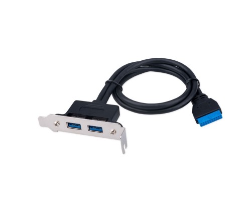 [Контроллер] Cablexpert Планка USB 3.0 на заднюю панель низкопрофильная, 2 порта USB (CC-USB3-RECEPTACLE-LP)