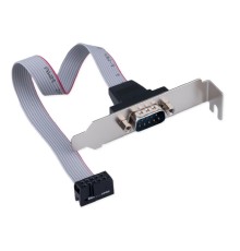 Cablexpert Планка на заднюю панель низкопрофильная, 1 порт COM/RS-232/DB9-M (CCDB9RECEPTACLE-LP)