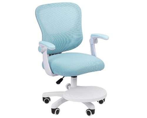 [Офисные кресла] Кресло детское компьютерное CHAIRMAN CH106 голубой, с подножкой (7187528)