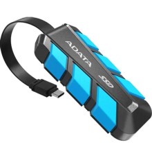 Твердотельный накопитель/ ADATA External SSD SC740, 2000GB, Type-C, USB 3.2 Gen2, R/W 1050/1000 MB/s, 121.8x40.5x22.3mm, Blue (5 лет)