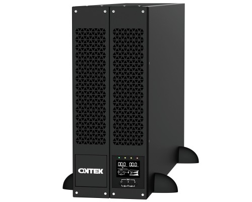 [Онтек] ИБП ONTEK SM RT 6, 6 кВА/6 кВт (PF=1) с внутренними аккумуляторными батареями, выходными клеммами и выходными розетками 6шт х С13, 2шт х С19 {6000ВА/6000Вт, 12В/9Ач * 16 шт.} 
